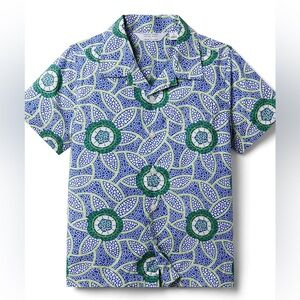 Janie and Jack x Union Wade Floral Block Print Poplin Shirt